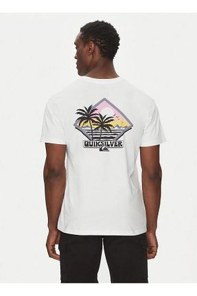 تیشرت سفید مردانه یقه دوچرخه Quiksilver - کد 934351902