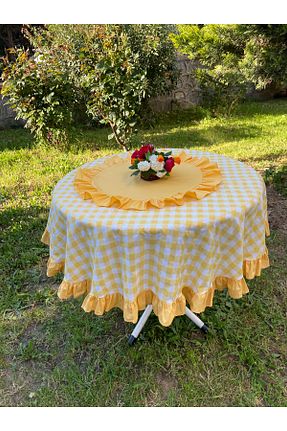 رومیزی زرد Fırfırlı LILYUM - کد 935284317