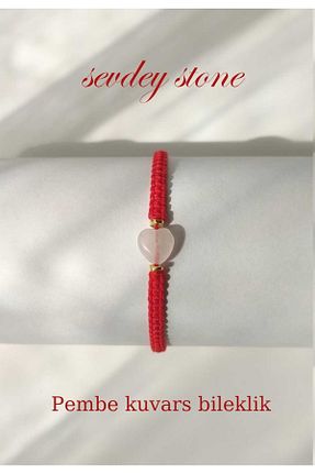 دستبند جواهر زرشکی زنانه سنگ Sevdey Stone - کد 934369153