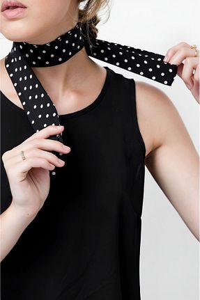 دستمال گردن مشکی زنانه ویسکون Maia - کد 851488046