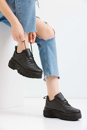 کفش اسنیکر مشکی زنانه بند دار Devida - کد 807854956