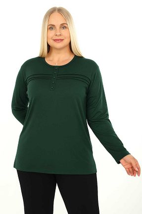 بلوز سبز زنانه ساده ÖZNUR GÖZÜBEK - کد 933753337