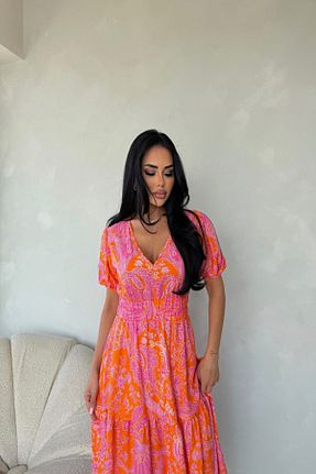 لباس نارنجی زنانه بافتنی SB COLLECTIONN - کد 934401120