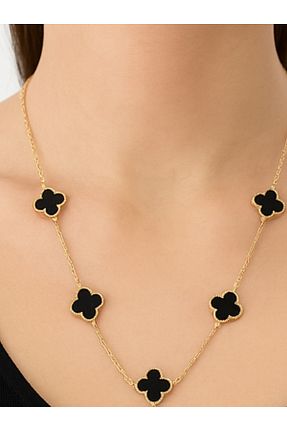 گردنبند استیل ( فولاد ) زرد زنانه استیل ضد زنگ Monella - کد 934402008