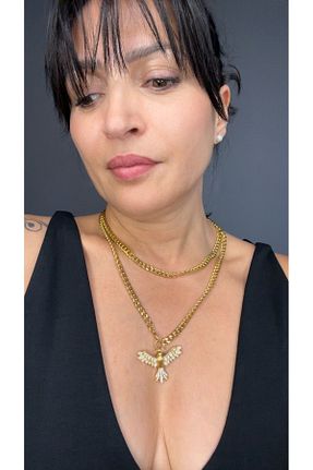 گردنبند جواهر نباتی زنانه زیرکن byebruketenci - کد 934296830