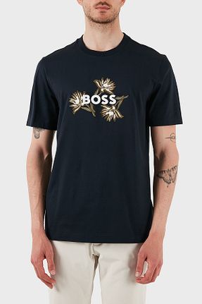تیشرت سرمه ای مردانه رگولار BOSS - کد 934419086