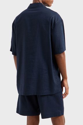 پیراهن سرمه ای مردانه رگولار Emporio Armani - کد 935367018