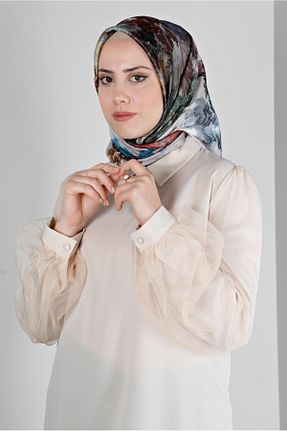 روسری بژ پلی استر Alvina - کد 801113683