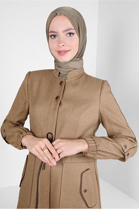 شال قهوه ای زنانه پلی استر Alvina - کد 798335263
