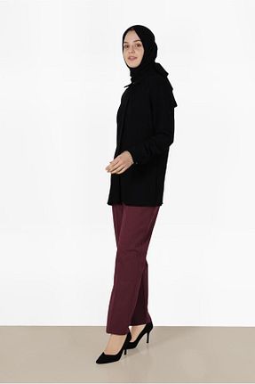 شلوار پارچه ای زرشکی زنانه بلند Alvina - کد 803864069
