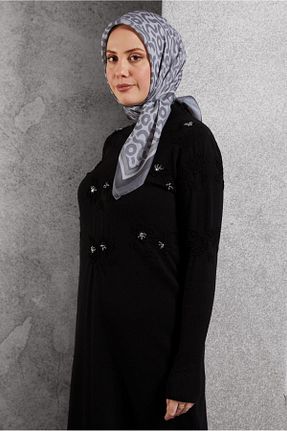 روسری طوسی پلی استر Alvina - کد 817772142