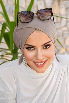 کلاه شنای حجاب طوسی زنانه Aişe Tesettür - کد 934457290