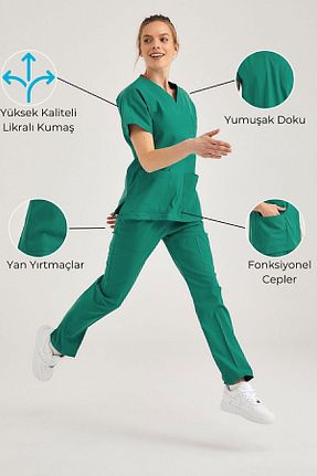 لباس کار سبز Pozitif Üniforma - کد 897393135