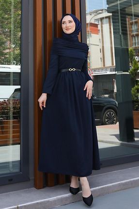 لباس حجاب سرمه ای زنانه رگولار GİYZAMİLA - کد 934458722