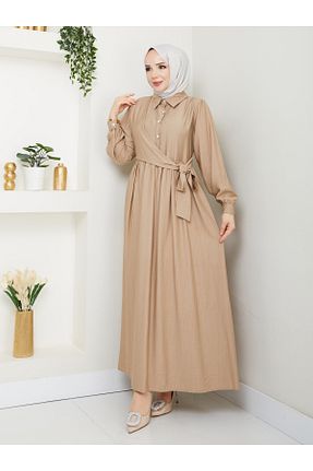 لباس حجاب بژ زنانه A-line modapark.ist - کد 934477232