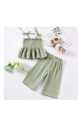 ست بالاتنه و پائین تنه خاکی بچه گانه بافتنی My Kids Wear - کد 929059534