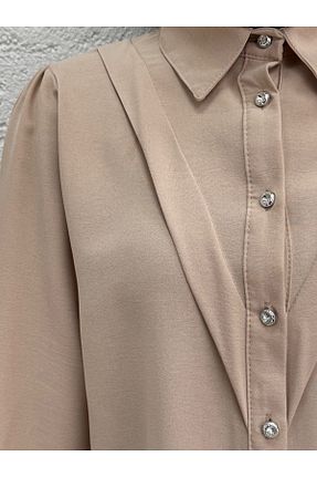 ست بالاتنه و پائین تنه حجاب قهوه ای رگولار Ebrar Store - کد 926754208