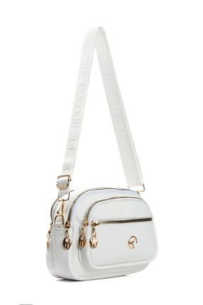 کیف دوشی سفید زنانه چرم مصنوعی GOLDBAGS - کد 934486780