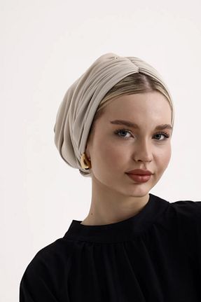 کلاه شنای حجاب بژ زنانه ladrans - کد 849148298