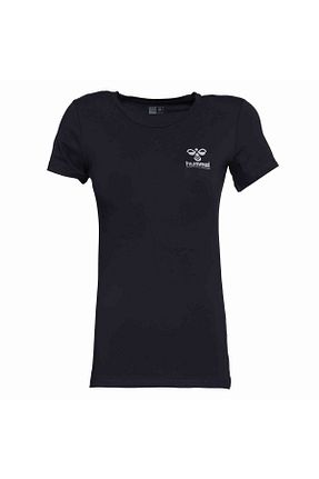 تیشرت مشکی زنانه یقه دوچرخه hummel - کد 73640260