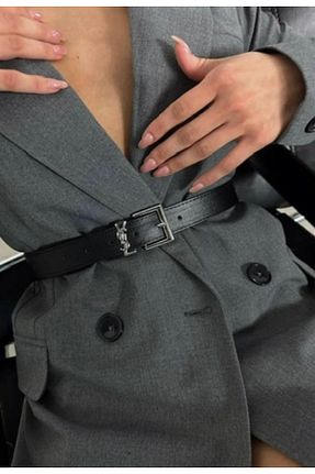 کمربند مشکی زنانه چرم مصنوعی MUJGANERDOGANDESIGN - کد 895518687
