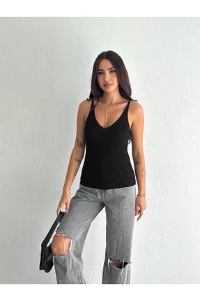 بلوز مشکی زنانه ساده Fanori Woman - کد 934526559