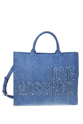 کیف دستی آبی زنانه پارچه ای Love Moschino - کد 934538767