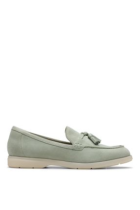 کفش لوفر سبز زنانه CLARKS - کد 934539160