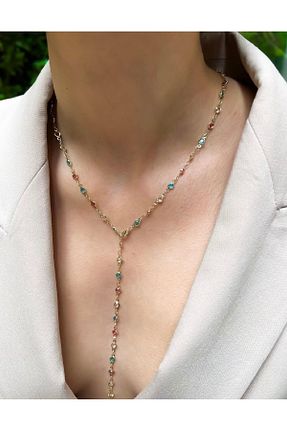 گردنبند استیل ( فولاد ) زرد زنانه mysteriajewelry - کد 934123800
