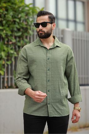پیراهن خاکی مردانه یقه پیراهنی BASEL.CO - کد 934546719