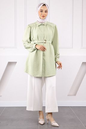تونیک حجاب سبز زنانه مخلوط پلی استر İmajButik - کد 934588572
