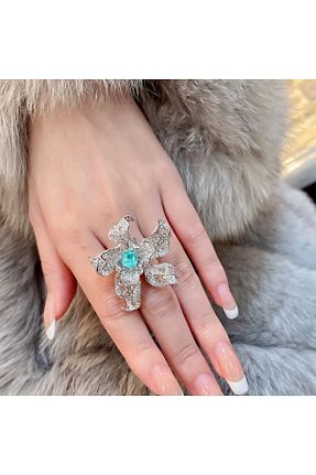 انگشتر نقره رنگی زنانه زیرکن by evrenmusti - کد 934587266