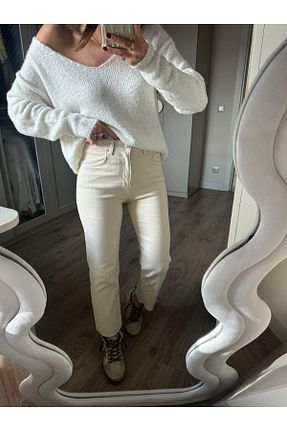 شلوار جین طوسی زنانه پاچه ساده Bade Butik - کد 934598288
