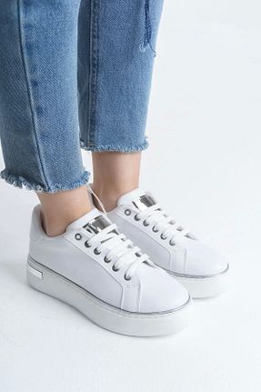 کفش اسنیکر رنگی زنانه بند دار BİCANS - کد 934604733