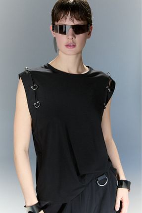 بلوز مشکی زنانه ساده LAMANTE - کد 934592446