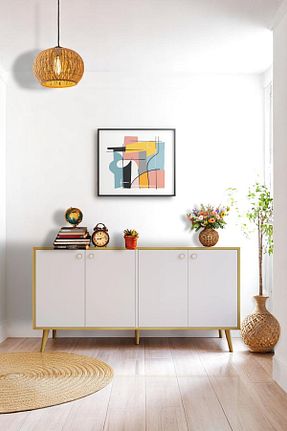 کنسول سفید Suntalam FLORADESİGN - کد 810162129