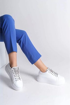 کفش اسنیکر رنگی زنانه بند دار BİCANS - کد 934595197