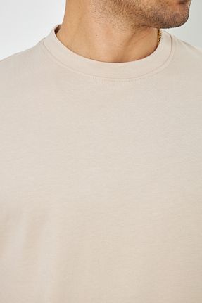 تیشرت بژ مردانه اورسایز ZİNOX - کد 934592724
