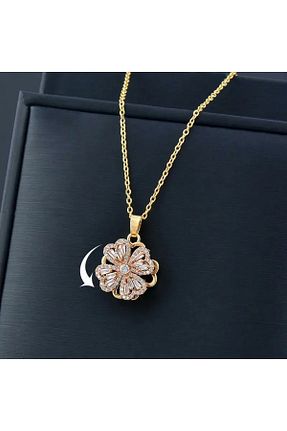 گردنبند استیل ( فولاد ) طلائی زنانه استیل ضد زنگ SeyCey.co - کد 793835766