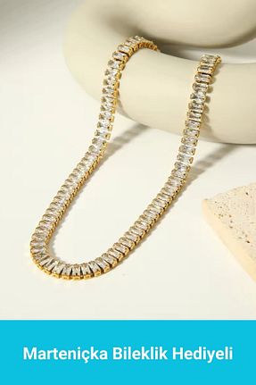 گردنبند استیل ( فولاد ) طلائی زنانه استیل ضد زنگ SeyCey.co - کد 824407280