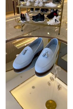 کفش آکسفورد آبی زنانه پاشنه کوتاه (1 - 4 سانتی متر) DUYGUSHOESBAG - کد 934630057