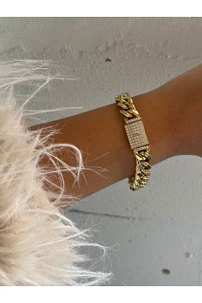 دستبند استیل (فولاد) زرد زنانه روکش طلا XUPING JEWELRY - کد 932629934