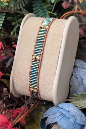 دستبند جواهر رنگی زنانه سنگ طبیعی cheetah quality - کد 934736279