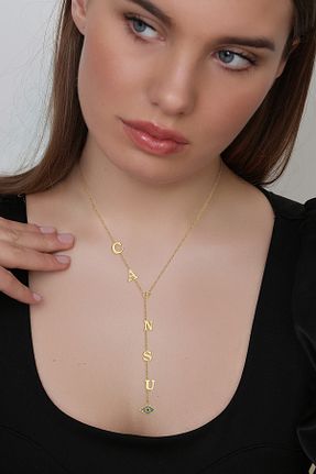 گردنبند نقره زرد زنانه 925 عیار Tasarlatak - کد 917735068
