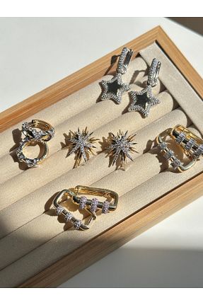 گوشواره جواهر زرد میخ YOUES JEWELRY - کد 934746024