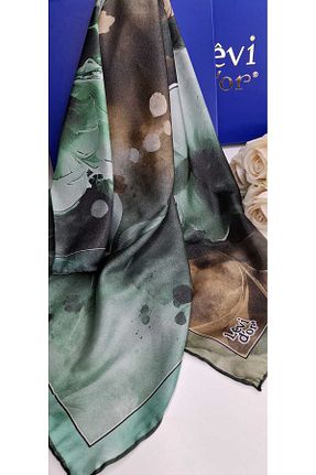 روسری خاکی پلی استر Levidor - کد 927039985