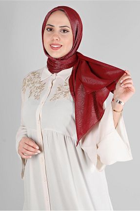 شال زرشکی زنانه پلی استر Alvina - کد 805972032
