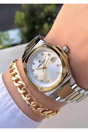 ساعت مچی طلائی زنانه 31-35 میلی متر Daniel Klein - کد 330492766
