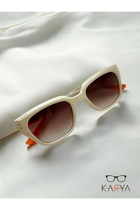 عینک آفتابی سفید زنانه 53 KaryaEyewear - کد 924674075