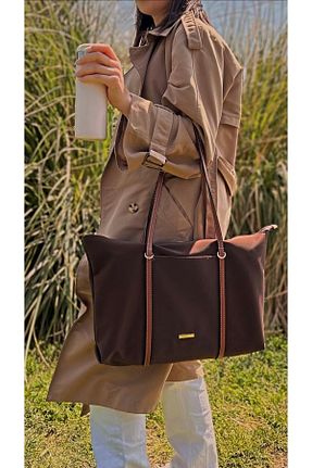 کیف دوشی قهوه ای زنانه چرم خالص SİNİSA BAG - کد 929730230